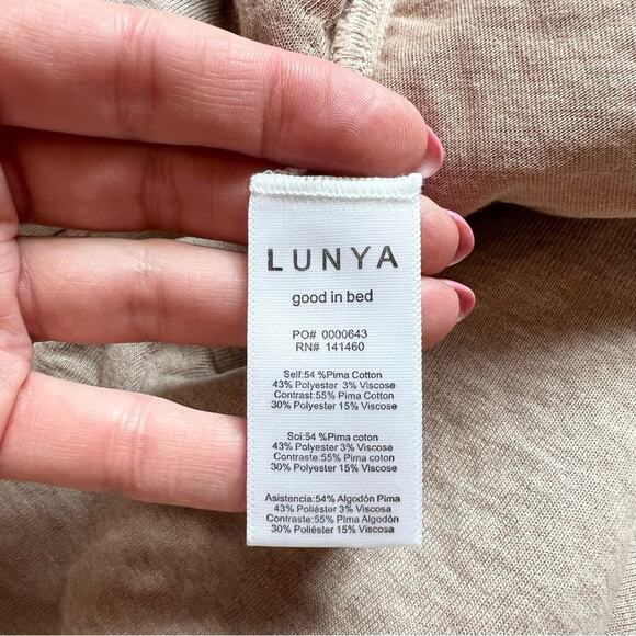 LUNYA Restore Double Faced Lounge Sweat Pants Light Pink Tan Pockets Soft XS NEW - Picture 12 of 16